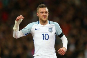 Jamie Vardy playing for England