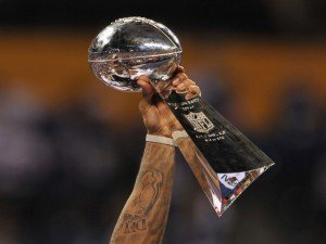 What it's all about - the Vince Lombardi Trophy.