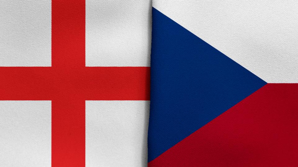 Czech republic vs England Flags